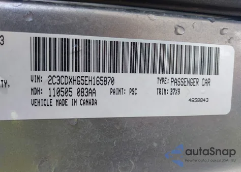 2014 Dodge Charger Sxt from USA, damaged, VIN 2C3CDXHG5EH165870